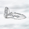 Lab Diamond Rings Starsgem Fine Jewelry 18K White Gold with 3 Carat Pear Cut Lab Grown Diamond Engagement Ring