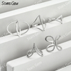 S925 Sterling Silver Round Brilliant Cut Fancy Design Moissanite Ring Eternity ring 