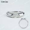5×10mm Marquise Cut Moissanite S925 Sterling Silver Solitaire Engagement Ring