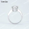 7×14mm Marquise Cut Moissanite S925 Sterling Silver Solitaire Engagement Ring