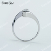 5×10mm Marquise Cut Moissanite Tension Set S925 Sterling Silver Solitaire Engagement Ring