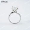 7×7mm Princess Cut Moissanite S925 Sterling Silver Solitaire Engagement Ring
