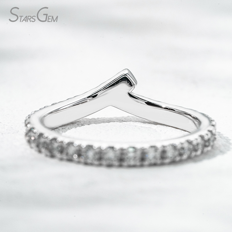 Custom Fancy Design Jewelry 1.8mm Round Brilliant Cut White Pink Lab Grown Diamond PT950 Diamond Eternity Ring