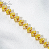 2×3mm Pear Cut Yellow Lab Grown Diamond 18K Yellow Gold Tennis Bracelet