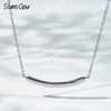 2mm Round Brilliant Cut Moissanite S925 Sterling Silver Diamond Pendant Necklace