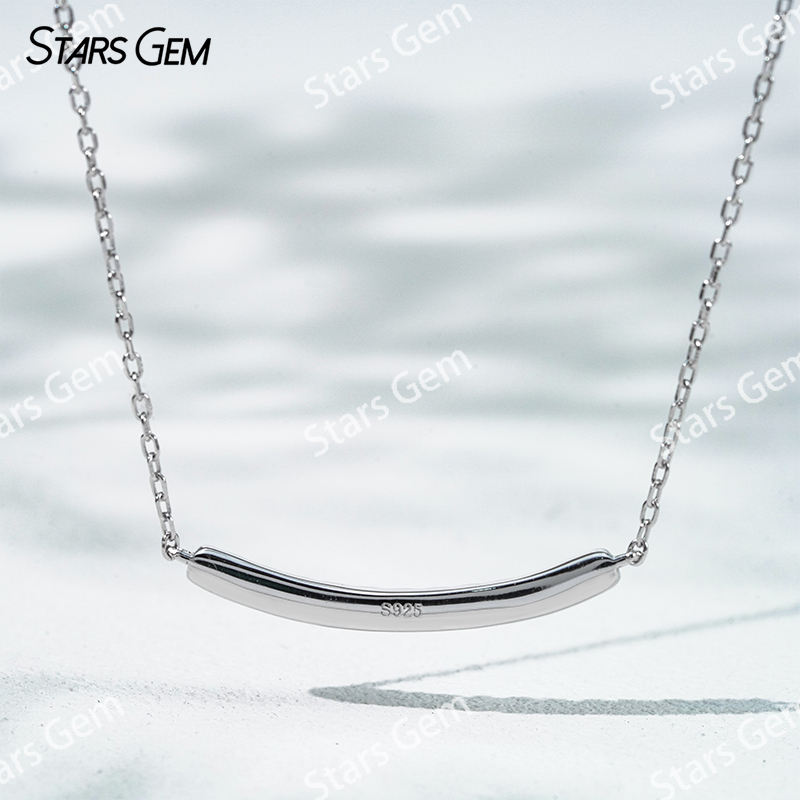 2mm Round Brilliant Cut Moissanite S925 Sterling Silver Diamond Pendant Necklace