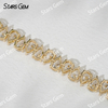18K Yellow Gold Tennis Bracelet 5×7mm Pear Cut Lab Grown Diamond Bracelet