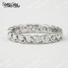 1.8mm Round Brilliant Cut Moissanite S925 Sterling Silver Diamond Eternity Ring