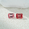 Octagon Emerald Cut Pink Padparadscha Color Loose Lab Grown Gemstones