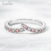 Custom Fancy Design Jewelry 1.8mm Round Brilliant Cut White Pink Lab Grown Diamond PT950 Diamond Eternity Ring