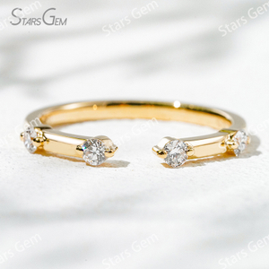 2.3mm Round Brilliant Cut Lab Grown Diamond 18K Gold Diamond Ring