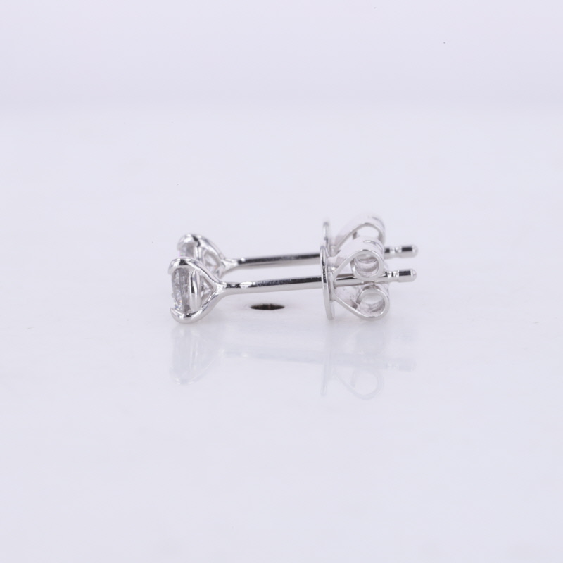 Platinum Gold 0.3CT T.W HPHT Lab Grown Diamond Martini Set Stud Earring 