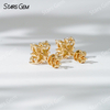 Starsgem 3.6mm Round Brilliant Cut Lab Grown Diamond 18K Yellow Gold Diamond Stud Earrings