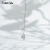 18K White Gold Necklaces 3.2mm DEF VS Round Brilliant Cut Lab Grown Diamond Pendant Necklace