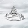 Lab Diamond Rings Starsgem Fine Jewelry 18K White Gold with 3 Carat Pear Cut Lab Grown Diamond Engagement Ring