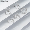 S925 Sterling Silver Round Brilliant Cut Fancy Design Moissanite Ring Eternity ring 