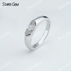 5×10mm Marquise Cut Moissanite S925 Sterling Silver Solitaire Engagement Ring