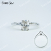 5×7mm Oval Cut Moissanite S925 Sterling Silver Solitaire Engagement Ring