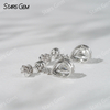 6.5×4.5mm Pear Cut Lab Grown Diamond 18K Gold Diamond Earrings