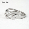 1.3mm Round Brilliant Cut Moissanite S925 Sterling Silver Diamond Eternity Ring