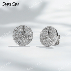 1.4mm Round Brilliant Cut Moissanite S925 Sterling Silver Diamond Stud Earrings
