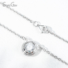 5.19mm Round Brilliant Cut Lab Grown Diamond Bezel Set PT950 Diamond Pendant Necklace