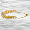 2.5×3.5mm Radiant Cut & Pear Cut Yellow Lab Grown Diamond 18K Yellow Gold Diamond Bracelet