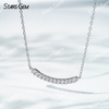 2mm Round Brilliant Cut Moissanite S925 Sterling Silver Diamond Pendant Necklace