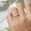 2×2mm Princess Cut Moissanite S925 Sterling Silver Diamond Eternity Ring