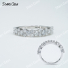 1.9mm & 2.6mm Round Brilliant Cut Moissanite S925 Sterling Silver Diamond Ring