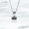 6.5mm & 8mm Round Brilliant Cut Moissanite S925 Sterling Silver Diamond Pendant Necklace