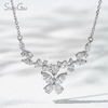 3×6mm Marquise Cut & 3×4mm Pear Cut Lab Grown Diamond Butterfly Shape 18K Gold Diamond Necklace