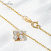 3.4mm Round Brilliant Cut Lab Grown Diamond 18K Yellow Gold Diamond Pendant Necklace