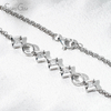 2.5×2.5mm Princess Cut Lab Grown Diamond 18K White Gold Diamond Bracelet