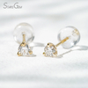 Starsgem 0.1ct & 0.2ct Round Brilliant Cut Lab Grown Diamond 10K Gold Diamond Stud Earrings