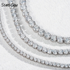 StarsGem 1.4-4.1mm Round Brilliant Cut Lab Grown Diamond 10K Gold Tennis Bracelets