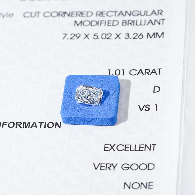 Starsgem Radiant Cut IGI Certificated Diamond D E VS VVS 1.0ct Loose Diamond 1 carat Lab Grown Diamond