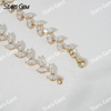 6.5 inches 18K Solid Yellow Gold Vine Leaves Lab Grown Diamond Tennis Bracelet