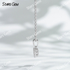 18K White Gold 3.2mm DEF VS Halo Set Round Brilliant Cut Lab Grown Diamond Pendant Necklace