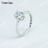 5×7mm Oval Cut Moissanite S925 Sterling Silver Solitaire Engagement Ring