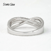 1.3mm Round Brilliant Cut Moissanite S925 Sterling Silver Diamond Eternity Ring