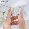2×2mm Princess Cut Moissanite S925 Sterling Silver Diamond Eternity Rings