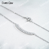 2mm Round Brilliant Cut Moissanite S925 Sterling Silver Diamond Pendant Necklace