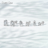 4mm & 5mm & 6.5mm Round Brilliant Cut Moissanite S925 Sterling Silver Diamond Stud Earrings