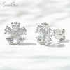 3×4mm Pear Cut Lab Grown Diamond Petals Shape Design 18K Gold Diamond Stud Earrings