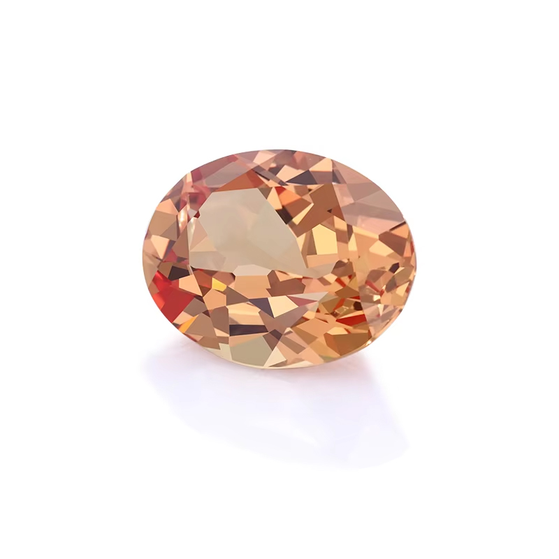 Orange Color Sapphire Stone Lab Grown Gemstone Loose Oval Cut Lab grown Gemstone for Jewelry 