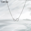 0.35ct 4.5mm DEF VS Round Brilliant Cut Lab Grown Diamond 18K White Gold Diamond Pendant Necklace
