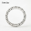 3mm Round Brilliant Cut Moissanite S925 Sterling Silver Diamond Eternity Ring