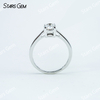 5×7mm Oval Cut Moissanite S925 Sterling Silver Solitaire Engagement Ring