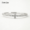 1.2mm Round Brilliant Cut Moissanite S925 Sterling Silver Diamond Eternity Ring